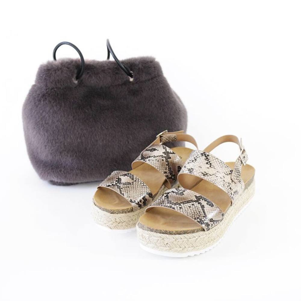 kazoo python printed sling back sandal espadrille - Picture 6 of 8